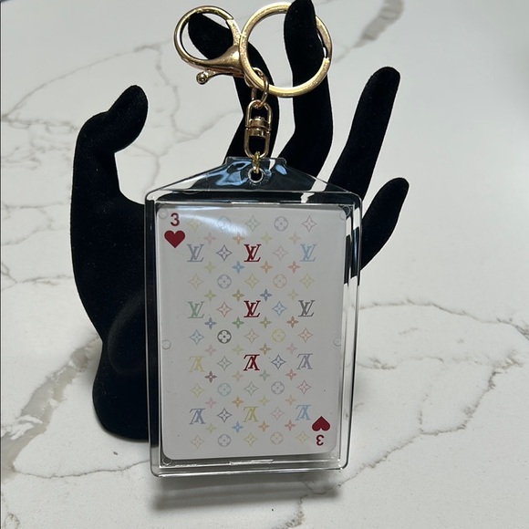 Louis Vuitton Murakami Multicolor Monogram Card Holder with Gold Keychain - Picture 1 of 3